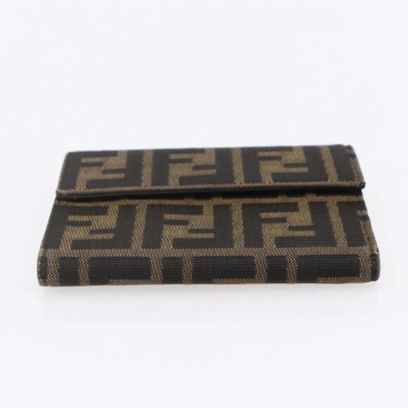 Authentic FENDI Zucca Canvas Wallet Black Brown bst288-112825 - Picture 3 of 16
